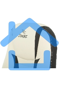 Кресло игровое Бюрократ Zombie 8 белый/черный, искусственная кожа, крестовина пластик