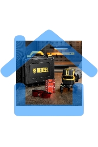 Лазерный уровень LX 05 Red, 20 м, 635 нм, акк. Li 5200 mAh, резьба 5/8