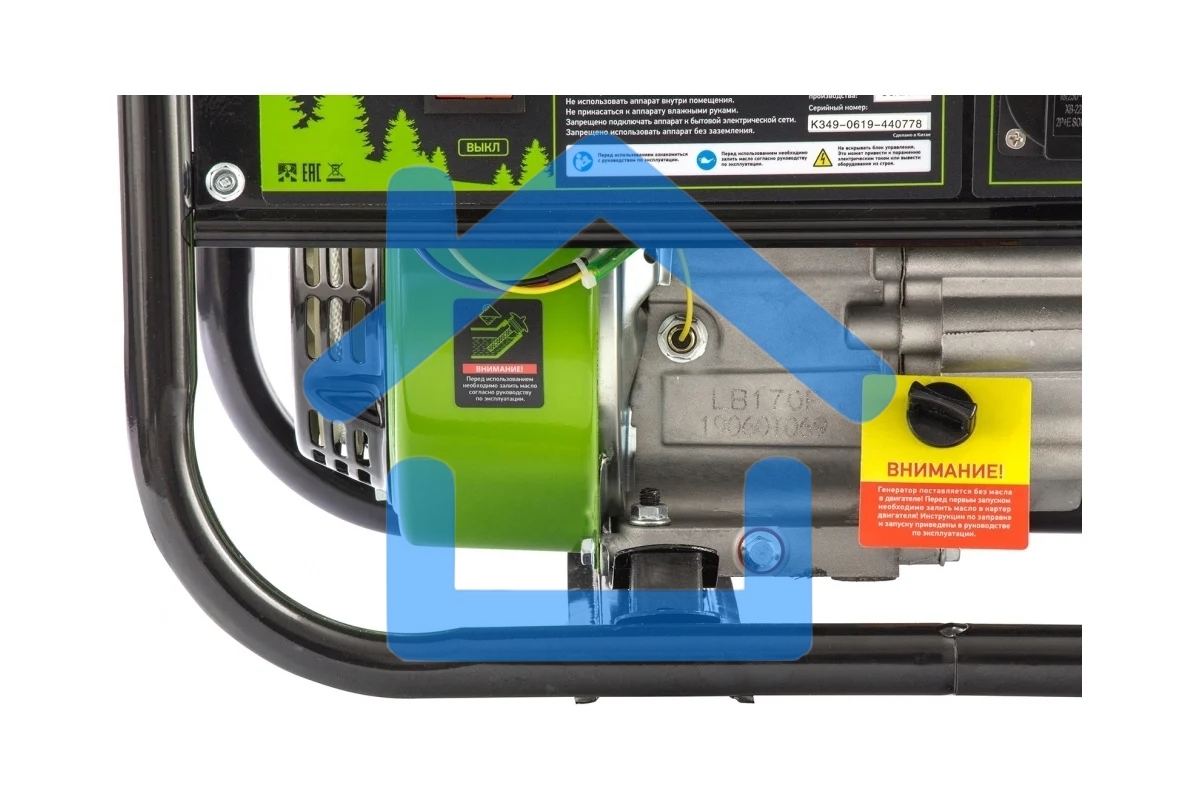 Электрогенератор бензиновый СИБРТЕХ БС-3500, 3.2 кВт, 95 дБ, 38.8