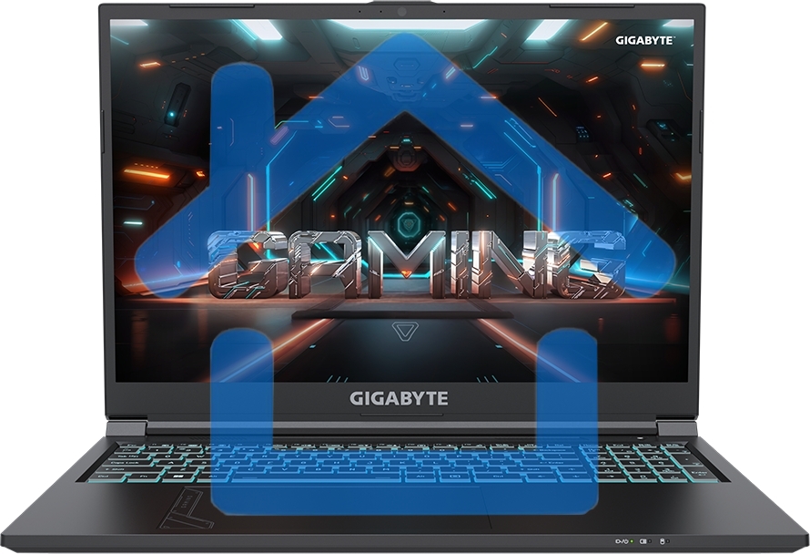 Ноутбук Gigabyte G6 черный KF-H3KZ854KD Core i7 13620H 16Gb SSD1Tb NVIDIA GeForce RTX 4060 8Gb 16