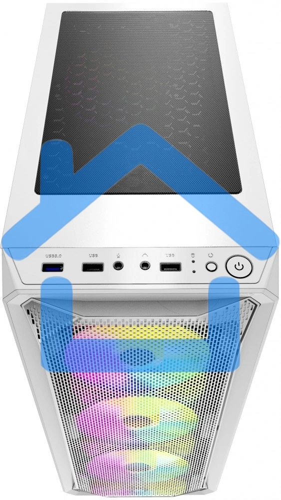 Компьютерный корпус Powercase Mistral Z4 White, Tempered Glass, Mesh, 4x 120мм 5-color LED fan, белый, ATX (CMIZW-L4)