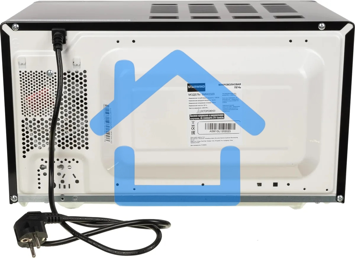 Микроволновая печь Starwind SMW2320 черный, 20 л, 700 Вт, переключатели - поворотный механизм