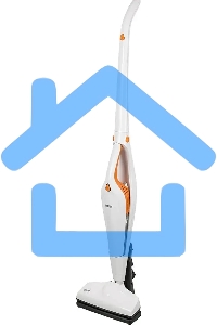 Пылесос вертикальный/ручной Mystery MVC-1118 белый/оранжевый, питание от аккумулятора, 300 Вт, уборка сухая, пылесборник 0.5 л, работа от АКБ max 30 мин