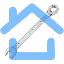 Ключ комбинированный трещоточный Denzel 14712 18 мм, CrV, матовый хром