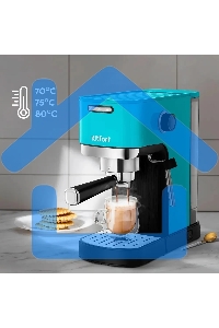 Кофеварка рожковая Kitfort КТ-7461 бирюзовый/черный, исп. кофе - молотый, 1.2 л, 1350 Вт, 20 Бар