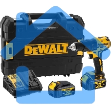 Дрель-шуруповерт DeWalt DCD778M2T-QW, Аккумуляторная, 18В, 2 АКБ, Кейс