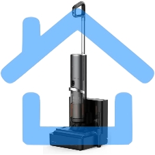 Пылесос моющий Deerma DEM-VX900W серый, питание от аккумулятора, 160 Вт, уборка сухая/влажная, пылесборник 0.85 л, работа от АКБ max 40 мин.