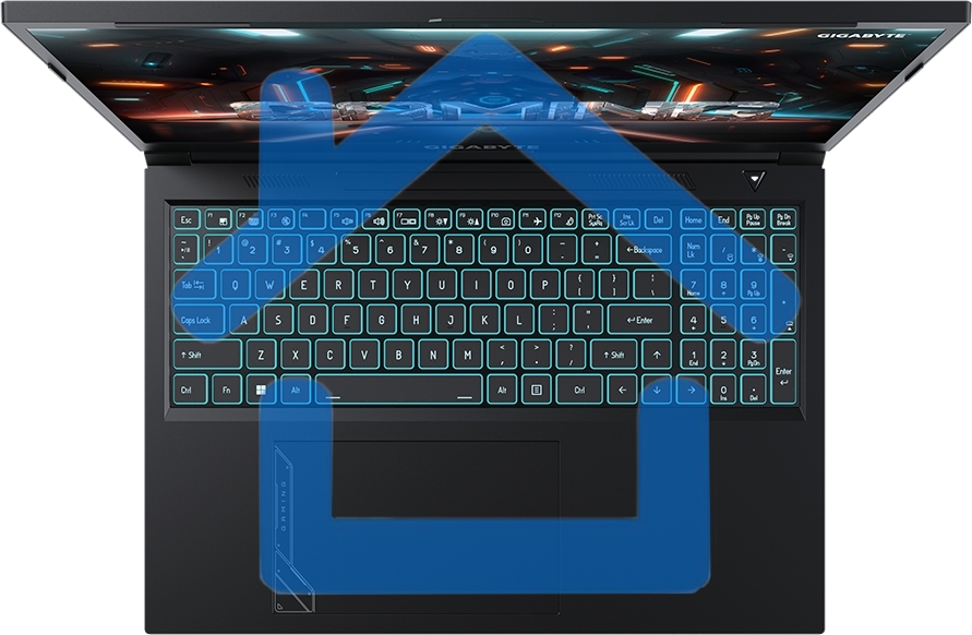 Ноутбук Gigabyte G6 черный KF-H3KZ854KD Core i7 13620H 16Gb SSD1Tb NVIDIA GeForce RTX 4060 8Gb 16