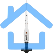 Пылесос вертикальный/ручной Mystery MVC-1118 белый/оранжевый, питание от аккумулятора, 300 Вт, уборка сухая, пылесборник 0.5 л, работа от АКБ max 30 мин