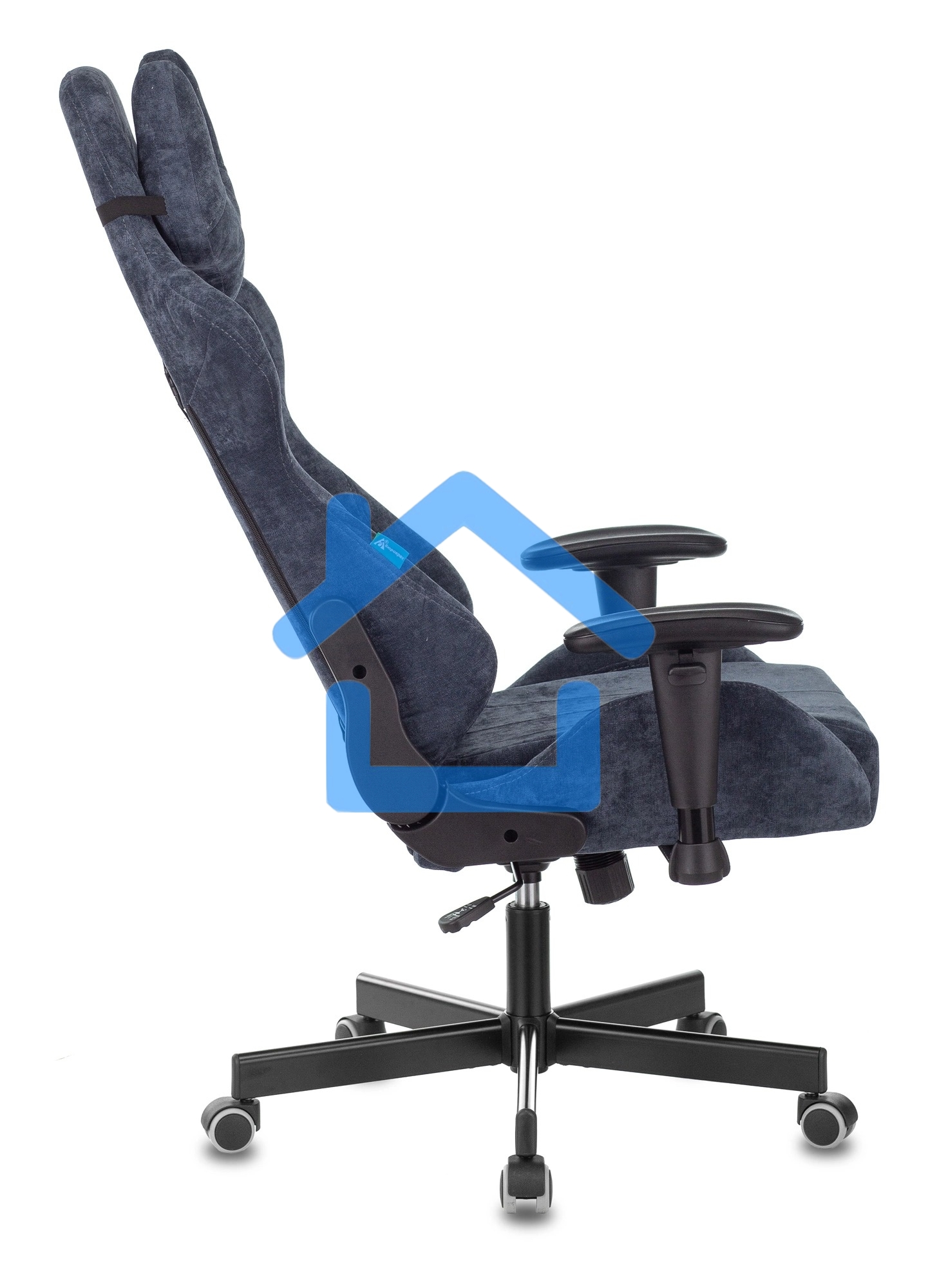 Кресло игровое Бюрократ VIKING KNIGHT LT27 FABRIC синий крестовина металл/пластик