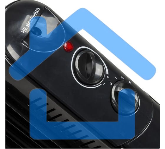 Обогреватель масляный Ресанта ОМПТ-7НЧ (7 секций) черный, 1500 Вт, 15 м2, термостат 67/3/13