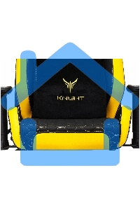 Кресло игровое Knight Neon черный/желтый соты эко.кожа с подголов. крестовина металл