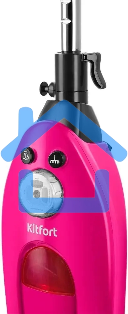 Швабра паровая Kitfort КТ-3940 1500Вт розовый/черный