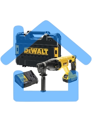 Перфоратор DeWalt DCH133M1-QW патрон:SDS-plus уд.:2.6Дж 18Вт аккум. (кейс в комплекте)