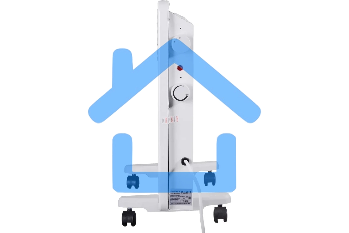 Конвектор Ресанта ОК-2000 белый, 2000 Вт, 25 м2, термостат