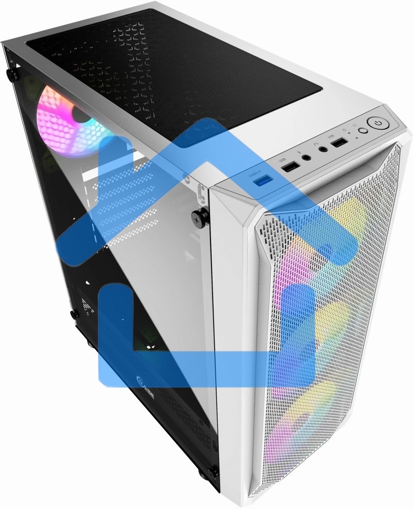 Компьютерный корпус Powercase Mistral Z4 White, Tempered Glass, Mesh, 4x 120мм 5-color LED fan, белый, ATX (CMIZW-L4)
