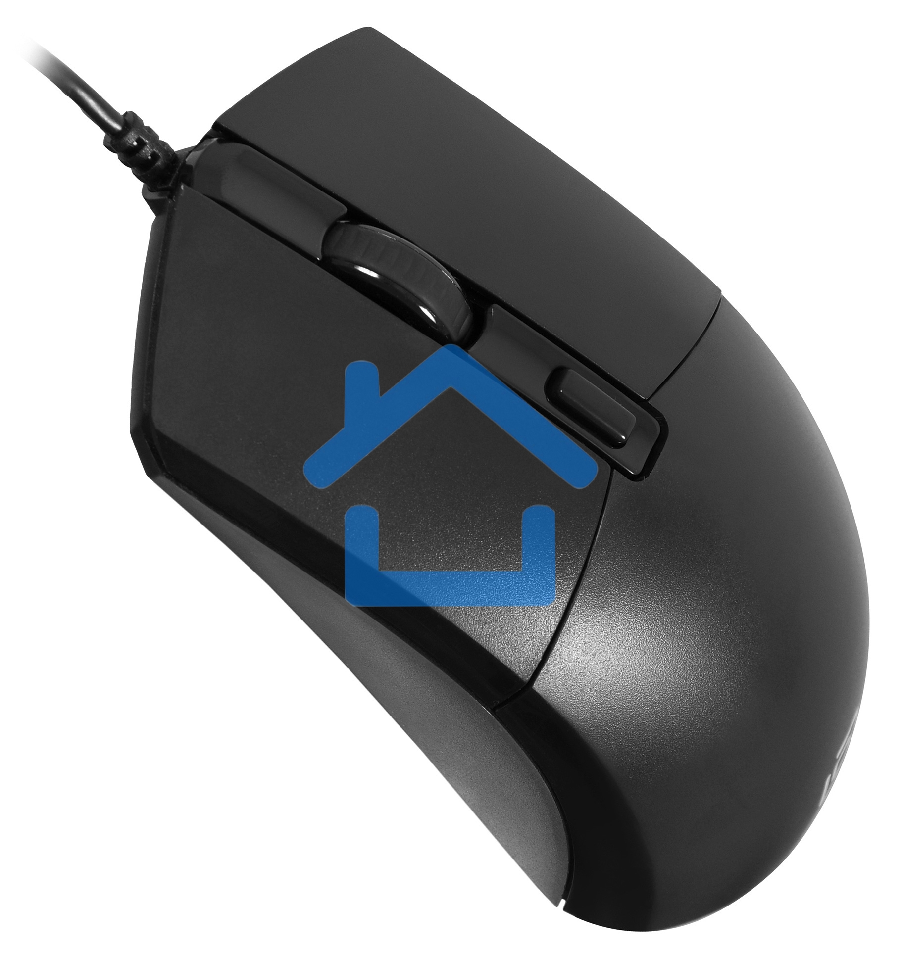 Мышь проводная Oklick 207M черный, 2400 dpi, USB, кнопки - 4