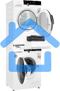 Сушильная машина Weissgauff WD 599 DC Inverter Heat Pump белый, 9 кг, сушка - тепловой насос, программ - 14, 59.5 x 84.5 x 64 см