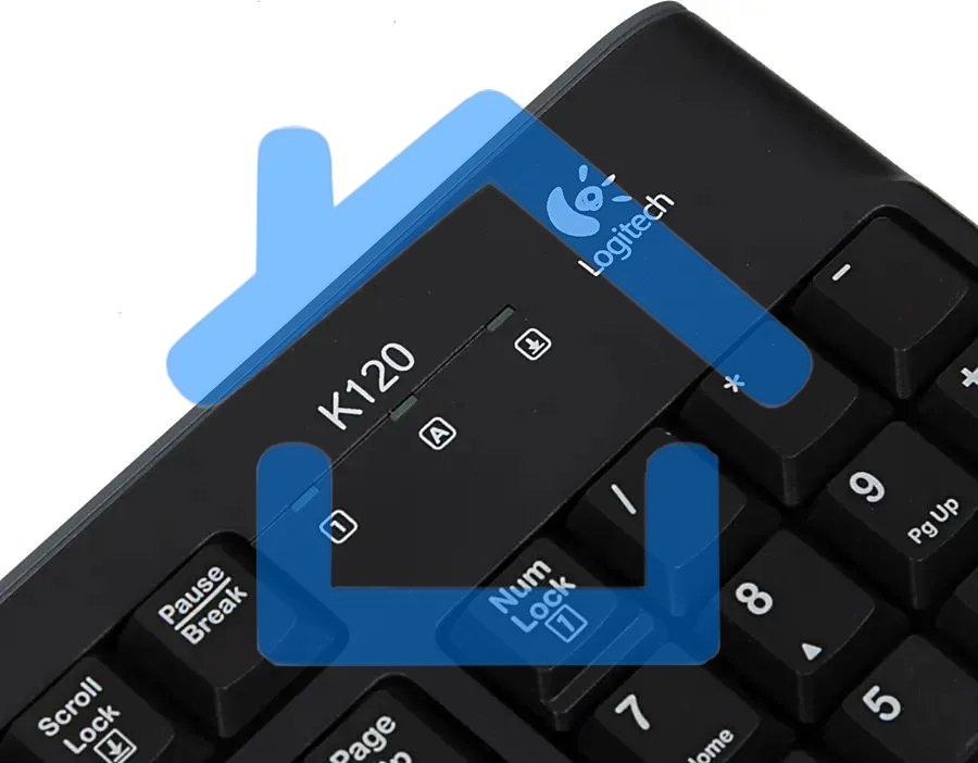 Клавиатура Logitech K120 EER проводная, USB, черный
