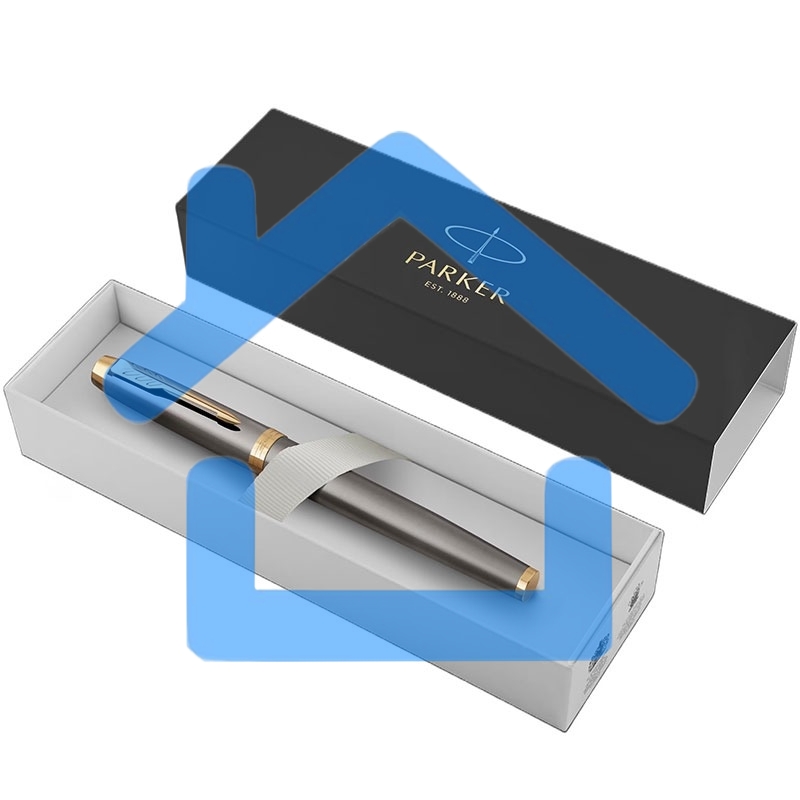 Ручка перьевая Parker IM Premium Grey Core GT (2213776) M, черные чернила, подарочная коробка