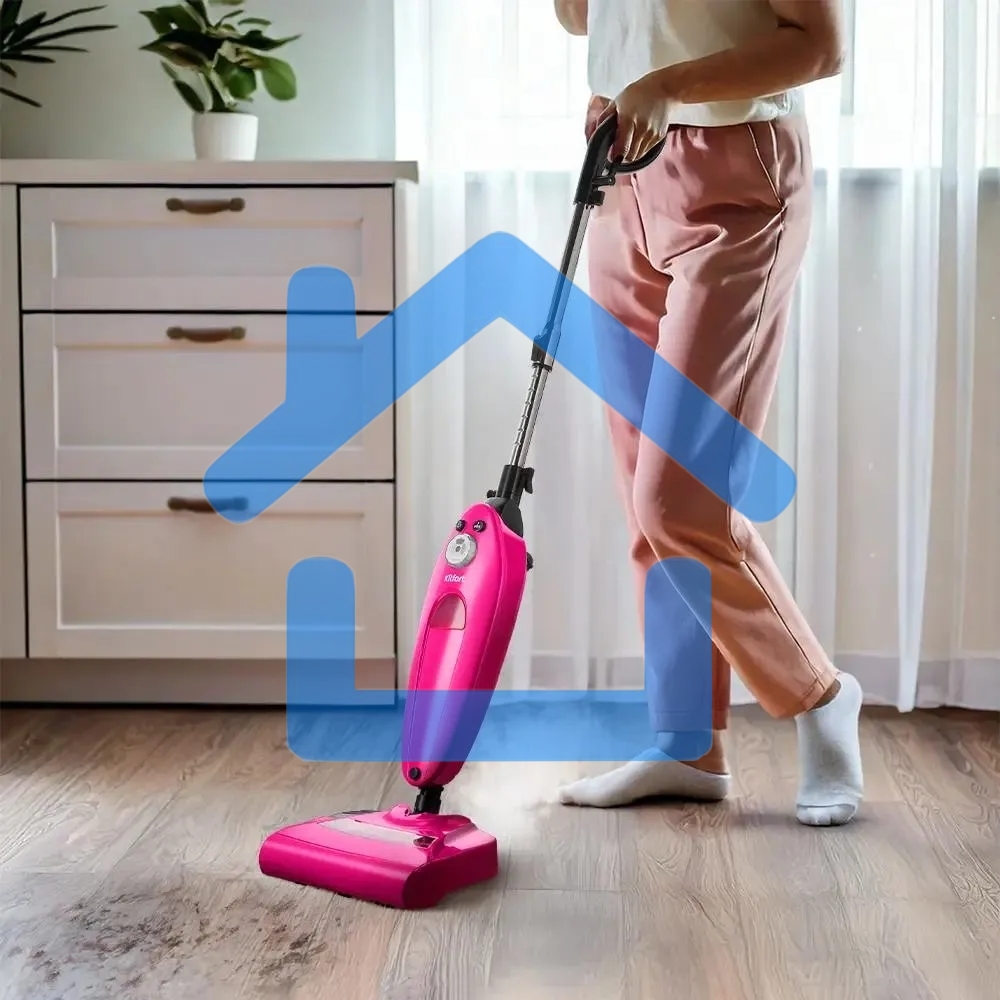 Швабра паровая Kitfort КТ-3940 1500Вт розовый/черный