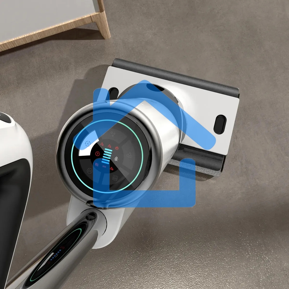 Пылесос моющий Deerma DEM-VX910W белый/черный, питание от аккумулятора, 230 Вт, уборка влажная/сухая, пылесборник 0.7 л, работа от АКБ max - 45 мин