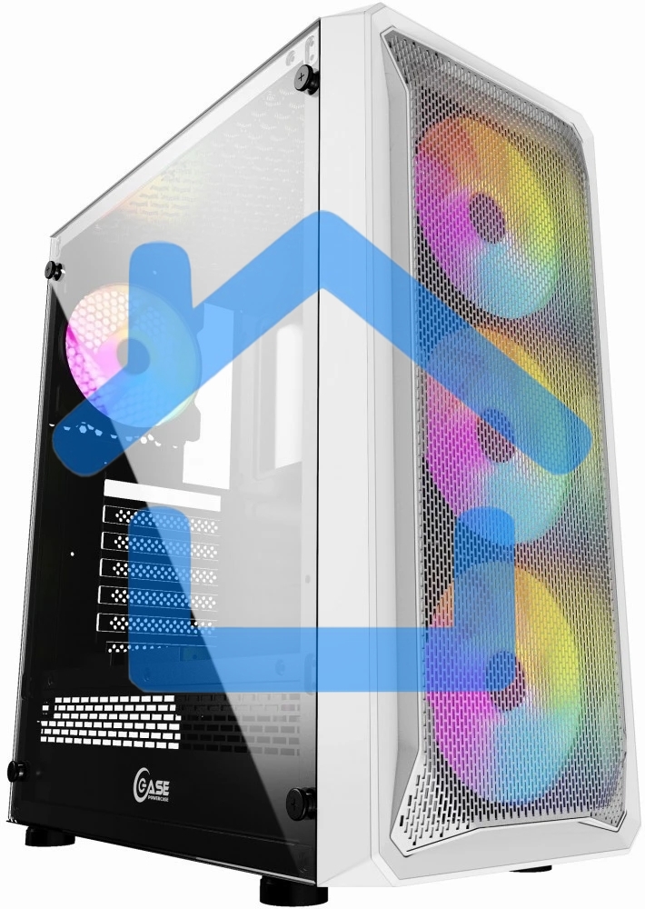 Компьютерный корпус Powercase Mistral Z4 White, Tempered Glass, Mesh, 4x 120мм 5-color LED fan, белый, ATX (CMIZW-L4)