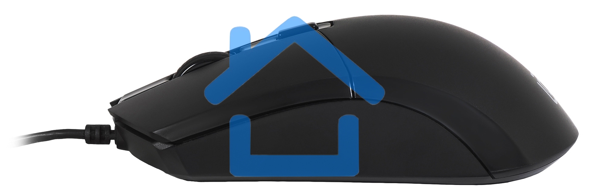 Мышь проводная Oklick 207M черный, 2400 dpi, USB, кнопки - 4