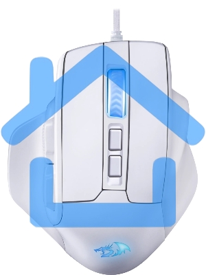 Мышь проводная REDRAGON Bullseye белый, 12400 dpi, USB, кнопки - 8