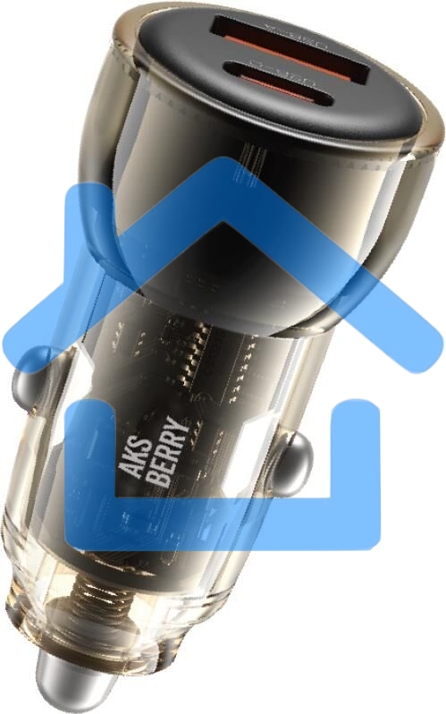 Автомобильное зарядное устройство AKSBERRY (6900286350018) X101 TYPE-C(30w)+USB-A(30W), черный