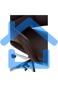 Кресло руководителя Бюрократ _DAO-2 коричневый, кожа, с подголовником, крестовина алюминий