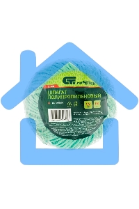 Шпагат полипропиленовый Сибртех 93980 1200 текс, 1,7 мм, L 110 м, Россия, зеленый