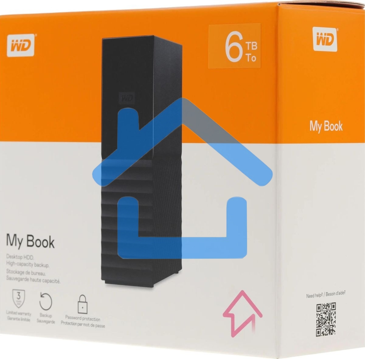 Внешний жесткий диск Western Digital My Book (New) WDBBGb0060HBK-EESN 6ТБ 3,5