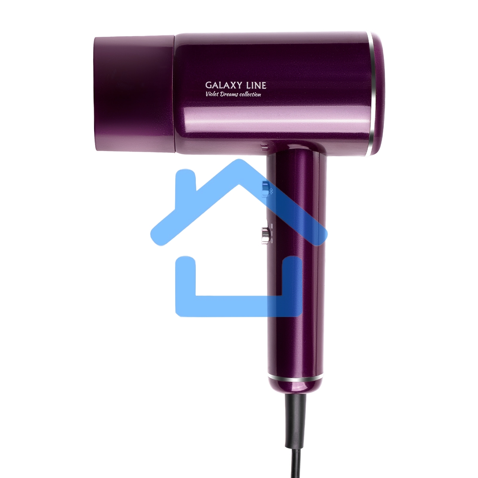 Фен для волос Galaxy Line GL 4358, violet dreams, 2100 Вт, 2 скорости потока воздуха, функция 