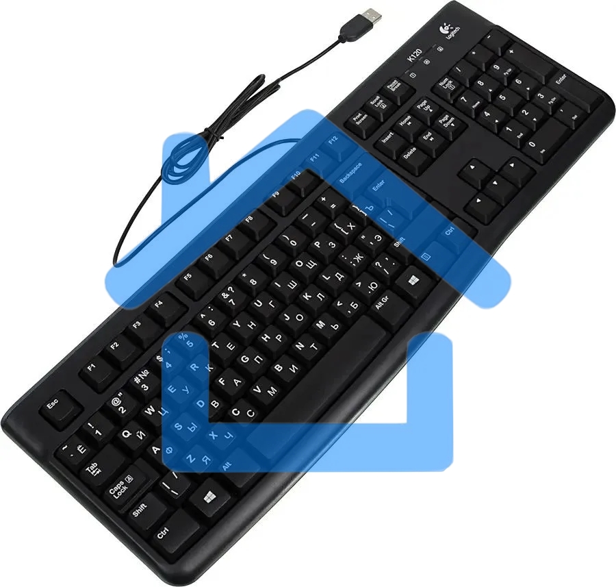 Клавиатура Logitech K120 EER проводная, USB, черный