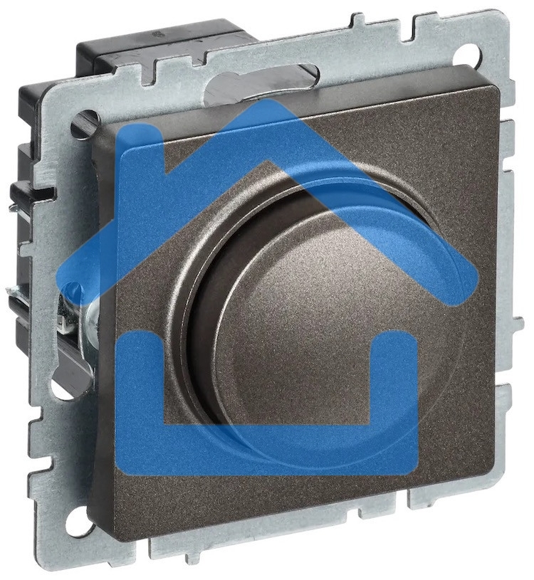 Светорегулятор поворотно-нажимной IEK BRITE СС10-1-0-БрТБ (BR-D20-0600-K45) 600 Вт темная бронза