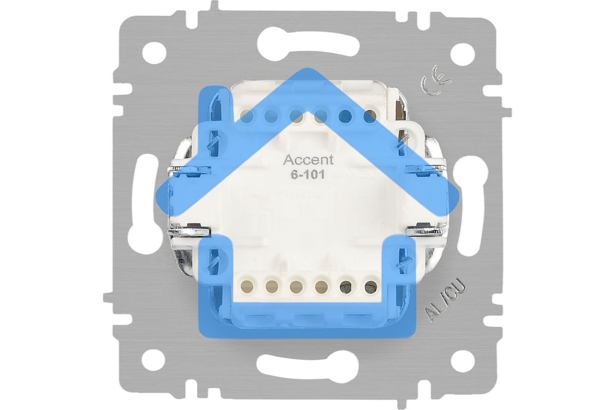 Выключатель Intro Accent 6-101-05 10А-250В IP20 СУ AL/CU антрацит Б0063458