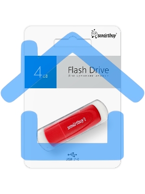 Флешка USB R/W SmartBuy R/W Scout Red (SB004 Gb2SCR), 4 Gb, USB 2.0, R/W 10/7, красный