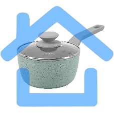 Ковш Maunfeld HELGA MSP14FA05FS из кованого алюминия со стеклянной крышкой, 16 см, 1,4 л.