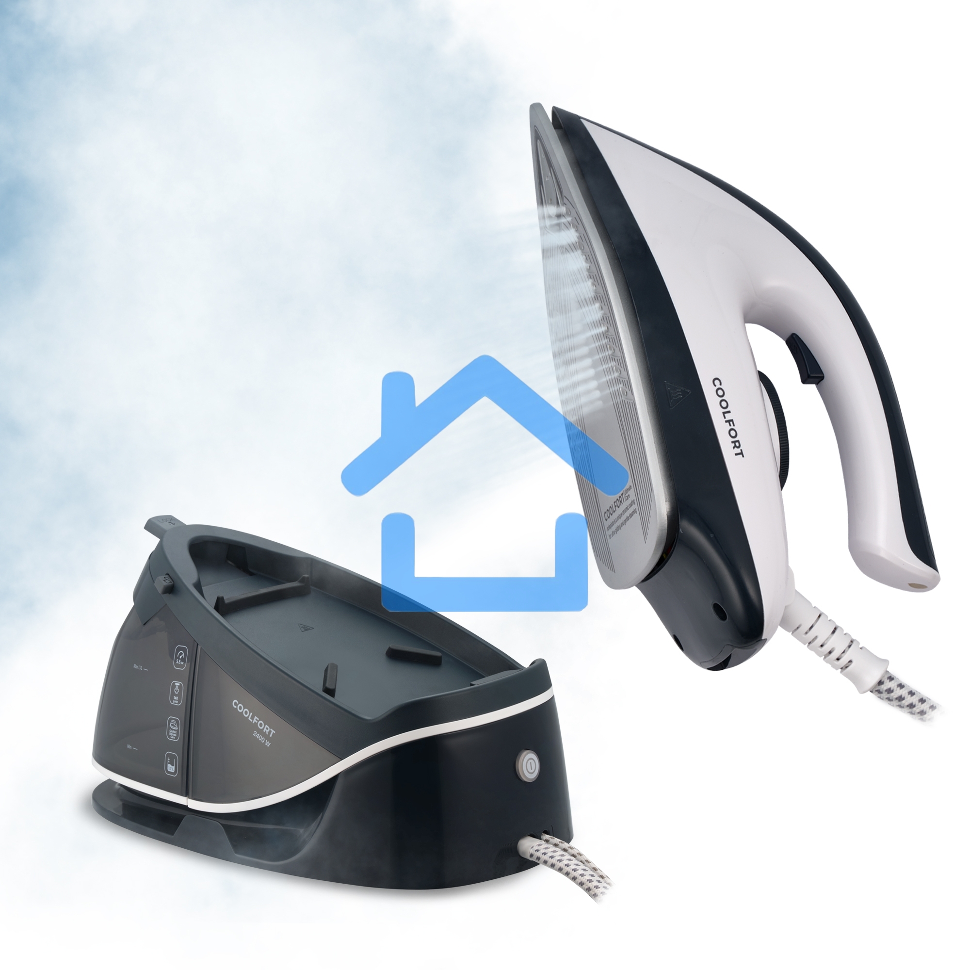 Парогенератор Coolfort CF-3420 2400Вт белый/серый