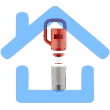 Вертикальный пылесос HOMESTAR HS-1027 красный (105873)