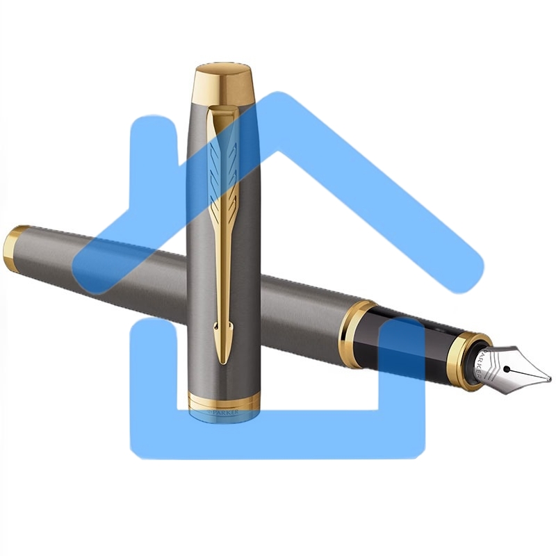 Ручка перьевая Parker IM Premium Grey Core GT (2213776) M, черные чернила, подарочная коробка