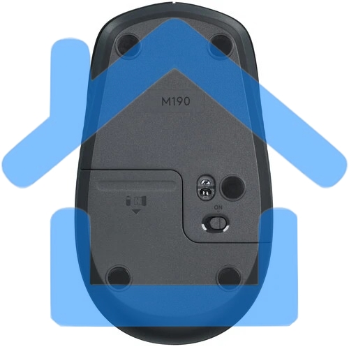 Мышь беспроводная Logitech M190 черный, 1000 dpi, радиоканал, USB, кнопки - 3