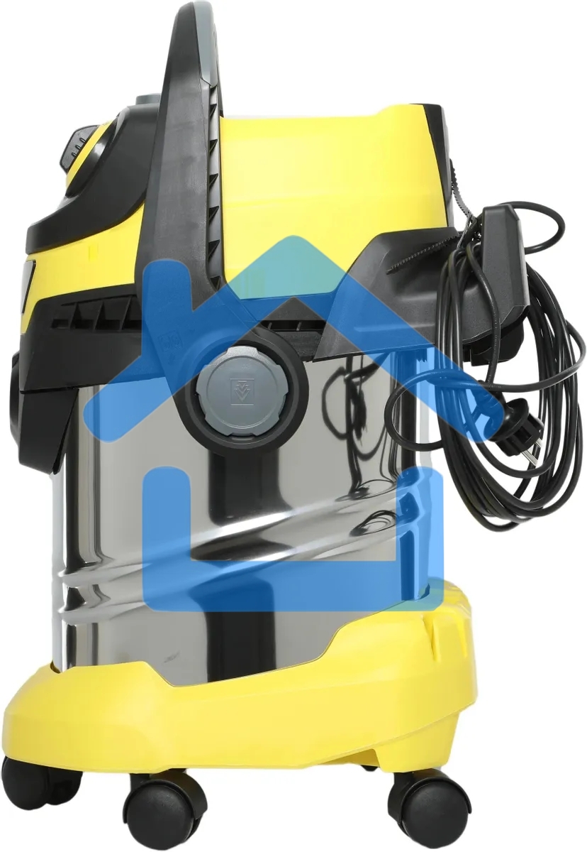 Строительный пылесос Karcher WD 5 S V-25/5/22 желтый, 1100 Вт, уборка сухая/сбор воды, пылесборник мешок/контейнер, 25 л