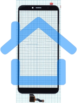 Сенсорное стекло (тачскрин) для Huawei Honor 7A Pro Y6 2018, черное