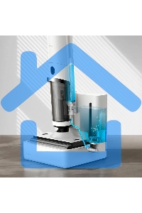 Пылесос моющий Deerma DEM-VX910W белый/черный, питание от аккумулятора, 230 Вт, уборка влажная/сухая, пылесборник 0.7 л, работа от АКБ max - 45 мин