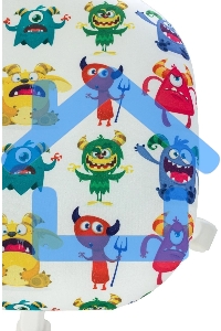 Кресло детское Бюрократ CH-W204NX белый монстры крестов. пластик пластик белый