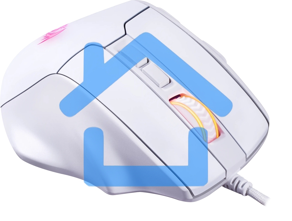 Мышь проводная REDRAGON Bullseye белый, 12400 dpi, USB, кнопки - 8