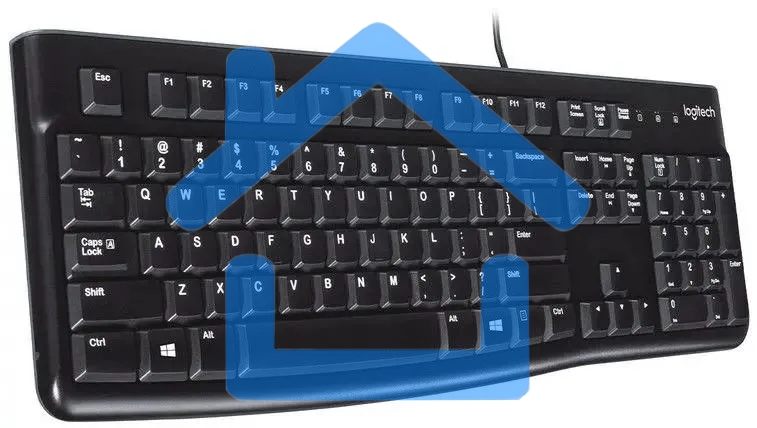 Клавиатура Logitech K120 EER проводная, USB, черный