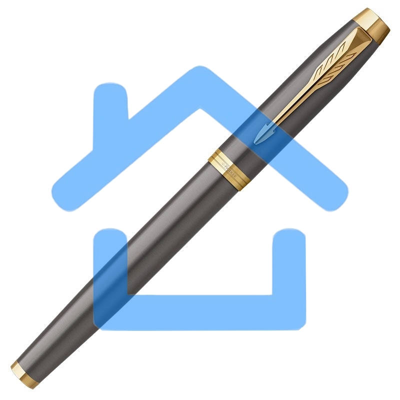 Ручка перьевая Parker IM Premium Grey Core GT (2213776) M, черные чернила, подарочная коробка